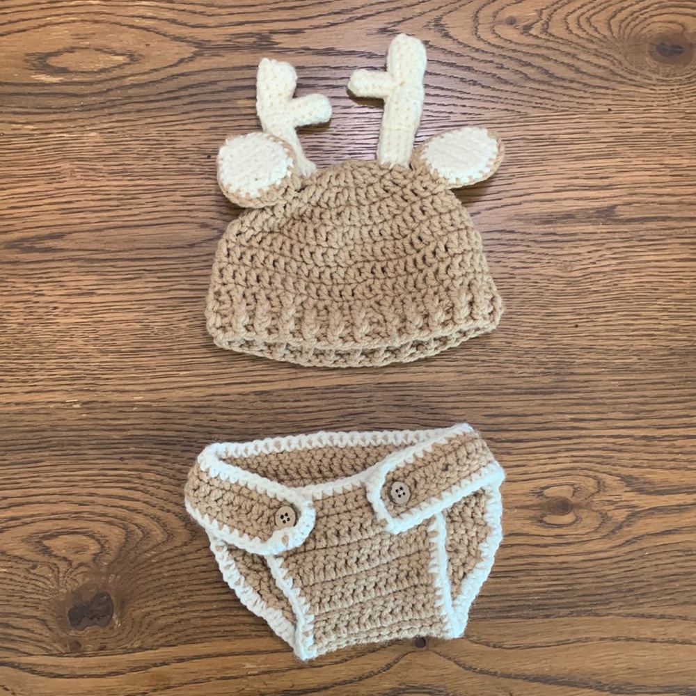 Infant Deer photo shoot outfit